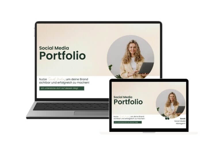Social Media and Friends Portfolio Vorlage